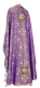 Greek Priest vestment -  Pochaev rayon brocade S4 (violet-gold) (back), Standard design