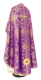 Greek Priest vestment -  Ouglich rayon brocade S4 (violet-gold) (back), Standard design