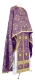 Greek Priest vestment -  Pochaev rayon brocade S4 (violet-gold), Standard design