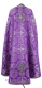 Greek Priest vestment -  Carpathian rayon brocade S4 (violet-silver) (back), Standard design