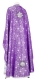 Greek Priest vestment -  Pochaev rayon brocade S4 (violet-silver) (back), Standard design