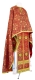 Greek Priest vestment -  Pochaev rayon brocade S4 (red-gold), Standard design