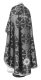 Greek Priest vestment -  Ouglich rayon brocade S4 (black-silver) (back), Standard design