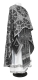 Greek Priest vestment -  Ouglich rayon brocade S4 (black-silver), Standard design