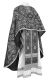Greek Priest vestments - Rostov rayon brocade S4 (black-silver), Standard design