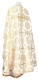 Greek Priest vestment -  Carpathian rayon brocade S4 (white-gold) (back), Standard design