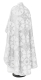 Greek Priest vestment -  Ouglich rayon brocade S4 (white-silver) (back), Standard design