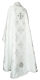 Greek Priest vestment -  Podolsk rayon brocade S4 (white-silver) (back), Standard design