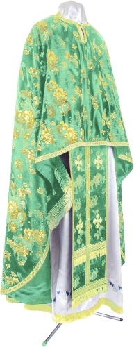 Greek Priest vestment -  rayon Chinese brocade (green-gold)