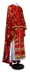 Greek Priest vestment -  Peony rayon Chinese brocade (red-gold) variant, Standard design