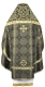 Embroidered Russian Priest vestments - Wattled (black-gold) (back), Standard design