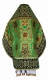 Embroidered Russian Priest vestments - Wattled (green-gold) (back), Standard design