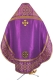 Embroidered Russian Priest vestments - Wattled (violet-gold) (back), Standard design
