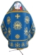 Embroidered Russian Priest vestments - Byzantine Eagle (blue-gold) (back), Standard design