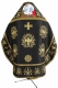 Embroidered Russian Priest vestments - Byzantine Eagle (black-gold) (back), Standard design