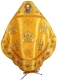 Embroidered Russian Priest vestments - Byzantine Eagle (yellow-gold) (back), Standard design