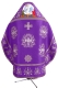 Embroidered Russian Priest vestments - Byzantine Eagle (violet-silver) (back), Standard design