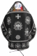 Embroidered Russian Priest vestments - Byzantine Eagle (black-silver) variant 2 (detail), Standard design