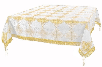 Holy Table cover - brocade BG4 (white-gold)