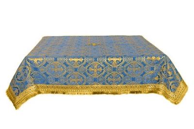 Holy Table cover - silk S2 (blue-gold)