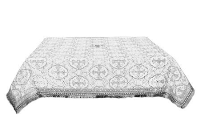 Holy Table cover - silk S2 (white-silver)