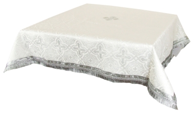 Holy Table cover - silk S3 (white-silver)
