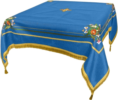 Embroidered Holy table cover Balaam (blue-gold)