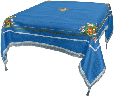Embroidered Holy table cover Balaam (blue-silver)