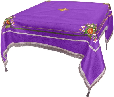 Embroidered Holy table cover Balaam (violet-silver)