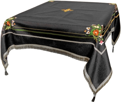 Embroidered Holy table cover Balaam (black-silver)