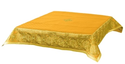 Embroidered Holy table cover Protection of the Theotokos (yellow-gold)