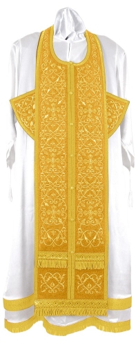 Embroidered Epitrakhilion set - Wattled (yellow-gold)