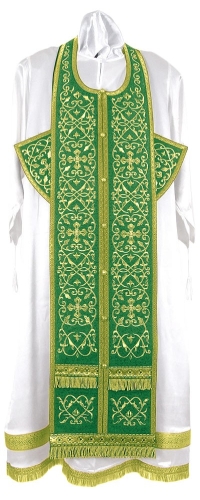 Embroidered Epitrakhilion set - Wattled (green-gold)