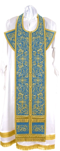 Embroidered Epitrakhilion set - Iris (blue-gold)