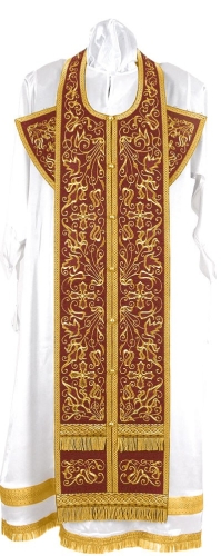 Embroidered Epitrakhilion set - Iris (claret-gold)