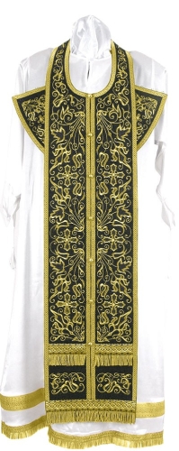 Embroidered Epitrakhilion set - Iris (black-gold)