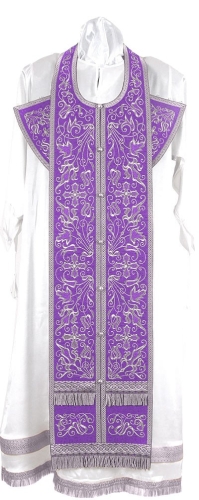Embroidered Epitrakhilion set - Iris (violet-silver)