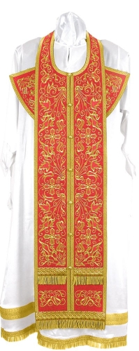 Embroidered Epitrakhilion set - Iris (red-gold)
