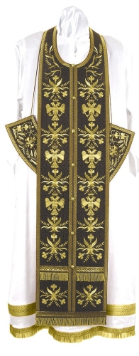 Embroidered Epitrakhilion set - Byzantine Eagle (black-gold)