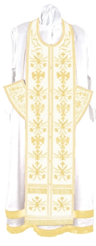 Embroidered Epitrakhilion set - Byzantine Eagle (white-gold)