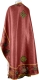 Embroidered Greek Priest vestments - Chrysanthemum (claret-gold) (back), Standard design