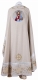 Embroidered Greek Priest vestments - Chrysanthemum (linen) (back), Standard design