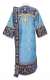 Embroidered Deacon vestments - Iris (blue-gold) (back), Standard design