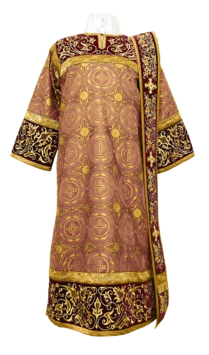 Embroidered Deacon vestments - Iris (claret-gold)