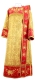 Embroidered Deacon vestments - Chrysanthemum (red-gold)