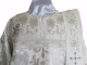 Embroidered Deacon vestments - Chrysanthemum (white-silver) (front), Standard design