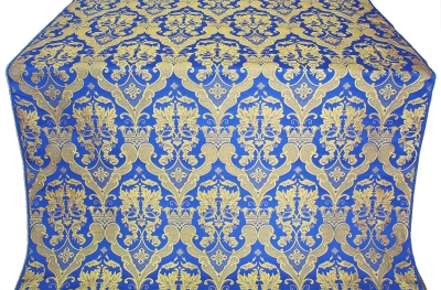 Bryansk silk (rayon brocade) (blue/gold)
