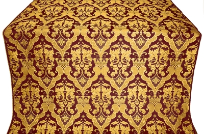 Bryansk silk (rayon brocade) (claret/gold)