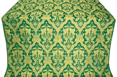 Bryansk silk (rayon brocade) (green/gold)