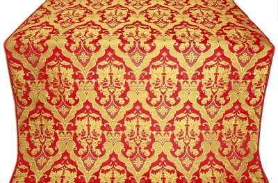 Bryansk silk (rayon brocade) (red/gold)